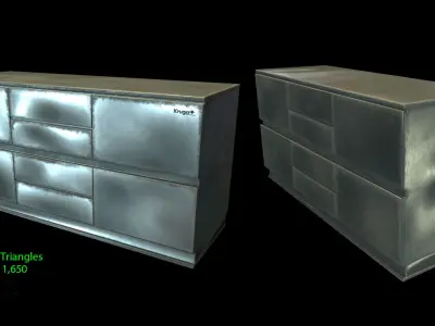 Retail Kitchen Cabinets Low-poly 3D model