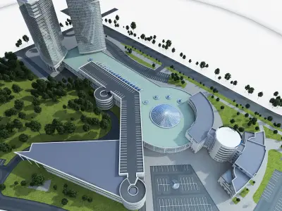 High-rise Office Building 05 Low-poly 3D model