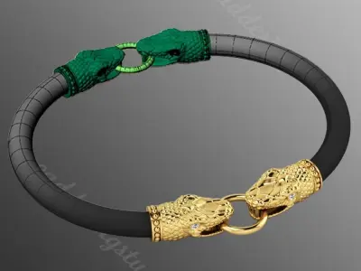 Bracelet ak1 snake 3D print model