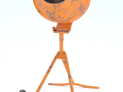 Concrete mixer  Free low-poly 3D model