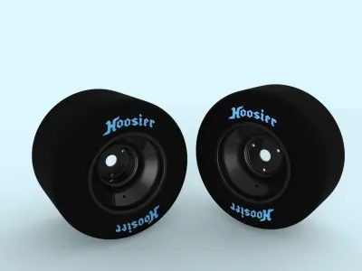 Go Kart Wheel Rim Tire -11x710-6 Free 3D model