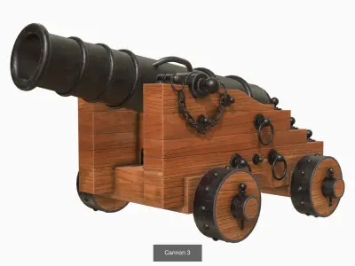 Cannon Set 1 3D Model Pack