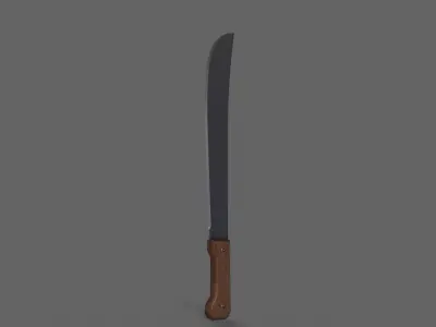 PBR Machete V2c Low-poly 3D model