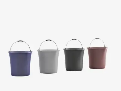 Plastic Industrial Buckets 3D model