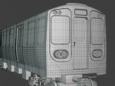 Chicago metro train 3D model