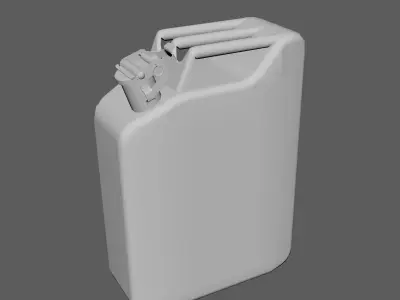 Canister old rusty gas can Low-poly 3D model