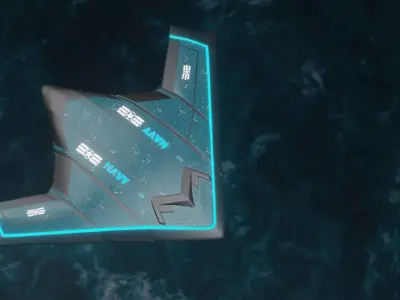 sci-fi jet 3D model by jishnukamalbora70