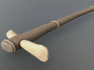 Hoe - Bone Low-poly 3D model