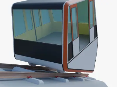 Inclined lift - funicular 3D model