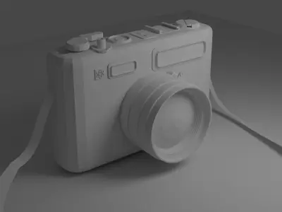 Vintage Camera Yashica Electro 35 Low-poly 3D model