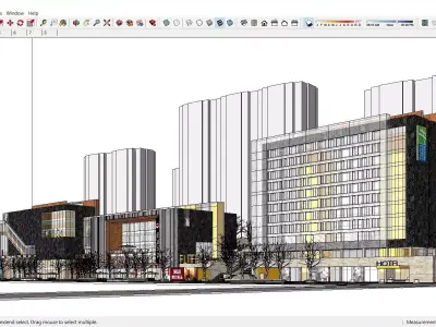Sketchup Commercial Office Complex K2 3D model