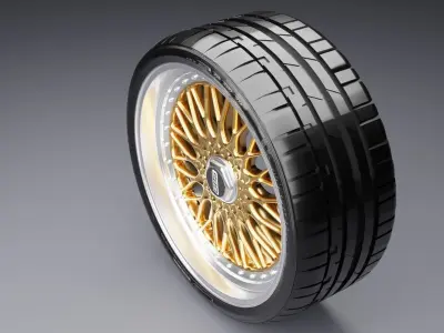 BBS Super RS Low-poly 3D model