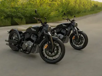 Royal Enfield KX 835 Bobber Motorcycle Low-poly 3D model