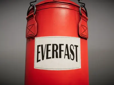Punching Bag Low-poly 3D model 3