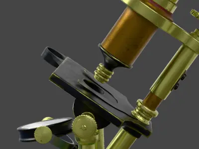 Antique microscope 3D model