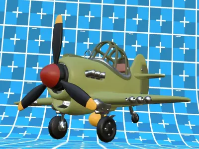 Cartoon Fighter Low-poly 3D model Low-poly 3D model