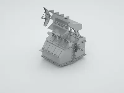 Naval Fire Control Director System Mk8 Mk12 3D model