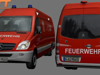 Mercedes-benz Sprinter Hannover Low-poly 3D model