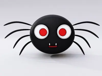 Spider low poly cartoon 3d model  3D model