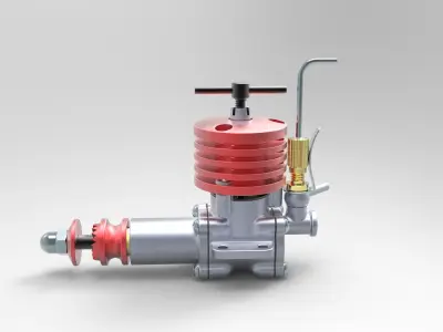 Engine for model aircraft 3D model