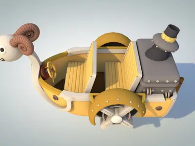 Mini Merry - One Piece Low-poly 3D model