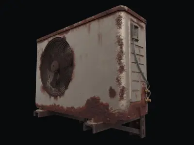 Ac Outer Unit Old and Rusty 3D model