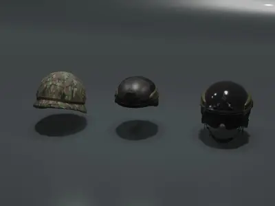 Helmets Pack 3D model