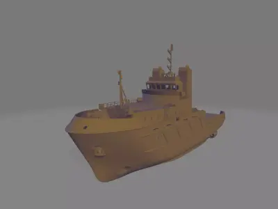 fishing vessel tugboat miniature 3D print model