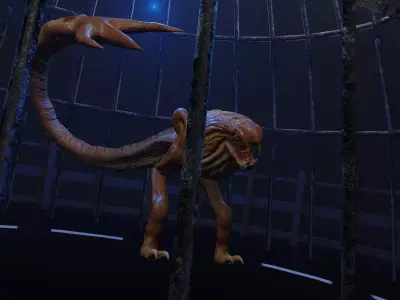 Alien Low-poly 3D model