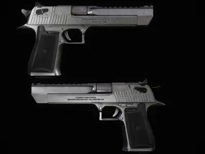 Desert Eagle Pistol Low-poly 3D model purchase
