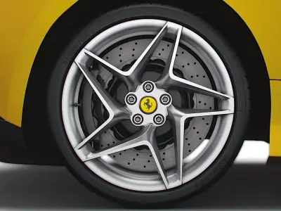 Ferrari F8 Spider 2023 wheel 3D model