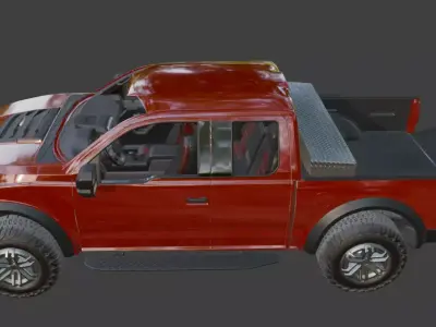 Pickup Truck 3d  Low-poly 3D model