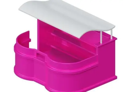 Kids Cafe Stall Toy 3D model