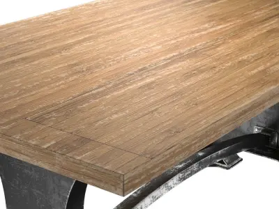 Roberto Dining Table and bench 3D model