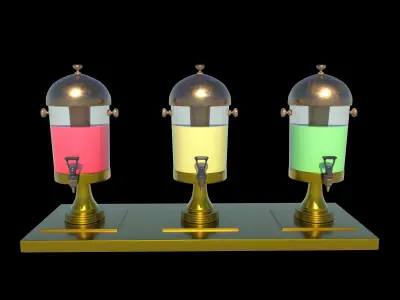 Juice Jar and Juice Dispenser 3D model