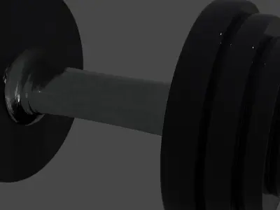 200LB Dumbbell Made in Blender Photoshop and Substance Painter Low-poly 3D model