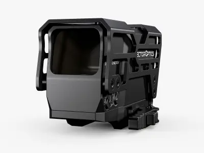 Solar Power Red Dot Sight - 002 Low-poly 3D model