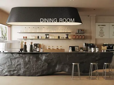 coffee shop coffee bar  3D model