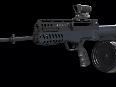 T-95 LSW Light Machine Gun Low-poly 3D model