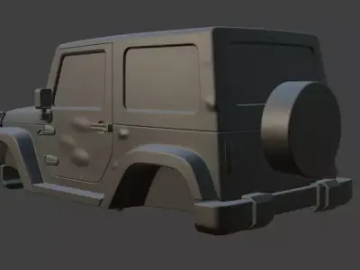 Jeep upper body 3D model by im3dking
