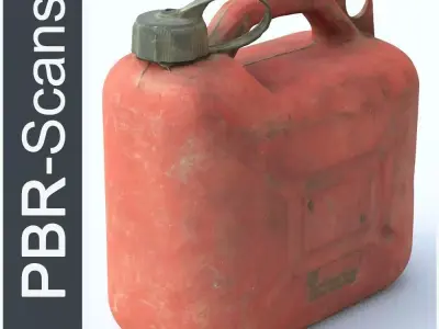 Jerrycan High Poly gas can 3D model