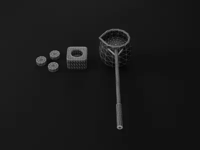 Melting Points of Metals 3D Model Low-poly 3D model