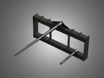 Bale Fork -  Spare Part for JCB Skid Steer Loader 3D model