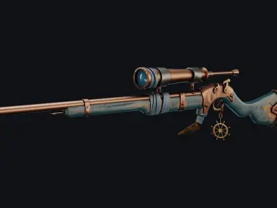 Sniper rifle Free low-poly 3D model
