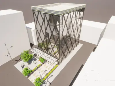 6 Story Commercial Building Architectural Model 3D model
