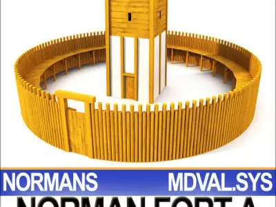 Medieval Norman Fort 3D model