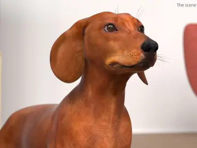  Short-Legged Red Dachshund 