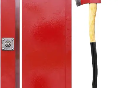 Fire Axe Low-poly 3D model 3