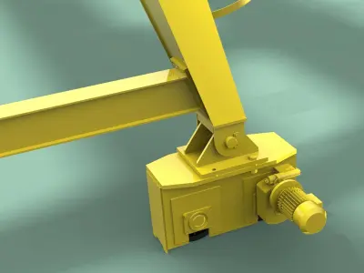 Gantry crane 32t Low-poly 3D model