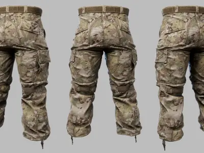 Tactical Pant Low-poly 3D model